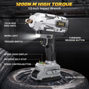 DIYTOOLIFZ Cordless Impact Wrench 1/2 inch for DeWalt 20v Battery, Impact Wrench 900Ft-lbs(1200N.m) High Torque Brushless Electric Impact Gun-8