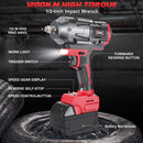 DIYTOOLIFZ Cordless Impact Wrench 1/2 inch for Milwaukee 18V Battery, 900Ft-lbs(1200N.m) High Torque Brushless Electric Impact Wrench Gun-7