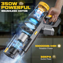 LIVOWALNY 350W Cordless Vacuum Cleaner for DeWALT 20v Battery, 40KPA Self-Standing Stick Vacuum with Double Dust Cup-2