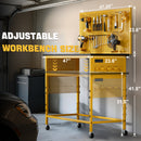Ferreteriai 47" Heavy Duty Workbench with Power Outlet & USB-C, Exclusive Yellow Side Battery Holder-6