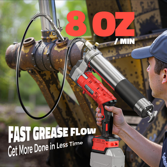 Ecarke Cordless Grease Gun Compatible with Milwaukee 18V Battery (Tool Only)