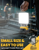 LIVOWALNY Cordless LED Work Light Compatible with Dewalt 20v Battery, 70W 7000LM Flashlight Portable LED Flood Battery Light with USB A & USB C Charging Output Port for Emergency Outdoors and Job Site-9
