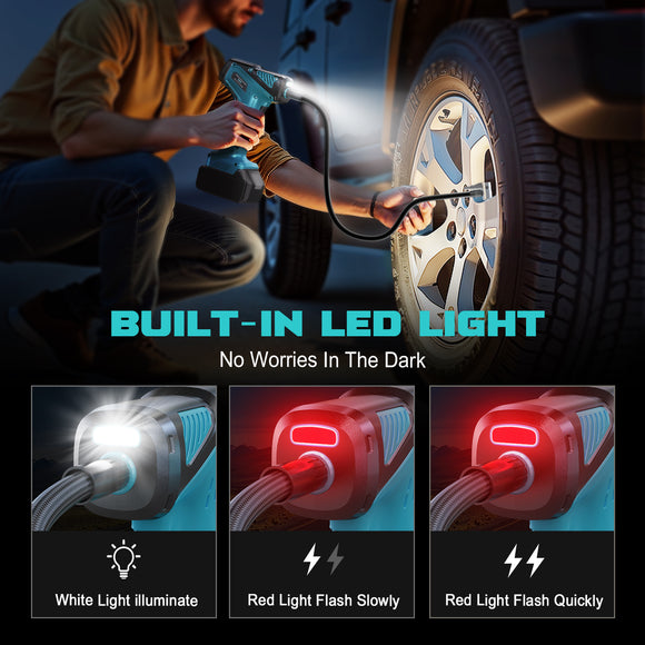 LIVOWALNY 150PSI Cordless Air Pump Compatible With Makita 18V Battery (No Battery)