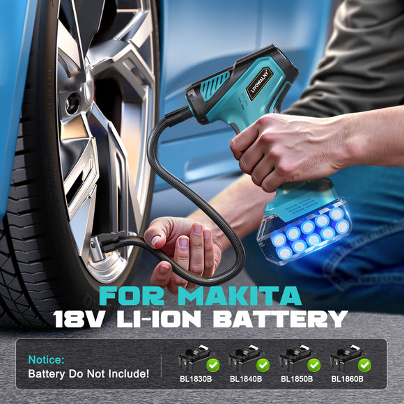 LIVOWALNY 150PSI Cordless Air Pump Compatible With Makita 18V Battery (No Battery)