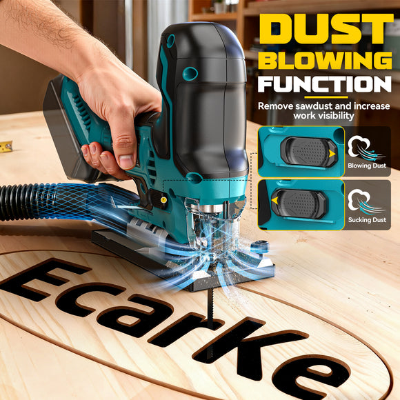 Ecarke Cordless&Brushless Jig Saw Compatible With Makita 18V Battery (Exclude Battery)