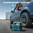 3X Faster Cordless Tire Inflator Air Compressor Pump Compatible With Makita 18V Battery, LIVOWALNY 160PSI 12V DC/18V DC with Pressure Gauge & Deflator for Car, Pickup, Air Mattresses (Tool Only)-5