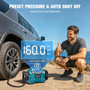 3X Faster Cordless Tire Inflator Air Compressor Pump Compatible With Makita 18V Battery, LIVOWALNY 160PSI 12V DC/18V DC with Pressure Gauge & Deflator for Car, Pickup, Air Mattresses (Tool Only)-6