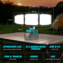 LED Work Light Compatible with MaKita 18V Battery, 150W 15000LM Flood Light, 6500K Daylight 3-Head Adjustable, USB Type-C&2 Brightness Modes Portable Flashlight Job Site Light (Tool Only)-3