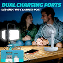 LED Work Light Compatible with MaKita 18V Battery, 150W 15000LM Flood Light, 6500K Daylight 3-Head Adjustable, USB Type-C&2 Brightness Modes Portable Flashlight Job Site Light (Tool Only)-9