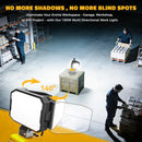 LED Work Light Compatible with DeWalt 20V Battery, 150W 15000LM Flood Light, 6500K Daylight 3-Head Adjustable, USB Type-C&2 Brightness Modes Portable Flashlight Job Site Light (Battery Not Included)-4