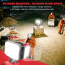 LED Work Light Compatible with Milwaukee 18V Battery, 150W 15000LM Flood Light, 6500K Daylight 3-Head Adjustable, USB Type-C&2 Brightness Modes Portable Flashlight Job Site Light (No Battery)-5