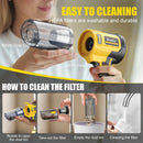 Cordless Car Vacuum Compatible with DeWalt 20V Battery, 20000Pa High-Power 5-in-1 Handheld Vacuum & Air Blower, Air Duster and Pump for Car, Home, Office & Pet Cleanin father’s day gift (Battery NOT Included)-5