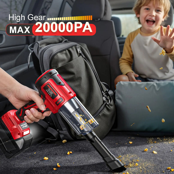 Cordless Car Vacuum Compatible with Milwaukee 18V Battery, 20000Pa High-Power 5-in-1 Handheld Vacuum & Air Blower, Air Duster and Pump for Car, Home, Office & Pet Cleanin father’s day gift (Battery NOT Included)