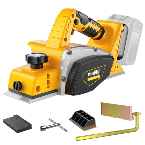 Cordless Electric Hand Planer: 3-1/4-Inch Handheld Planer Compatible with Dewalt 20V Battery (No Battery)