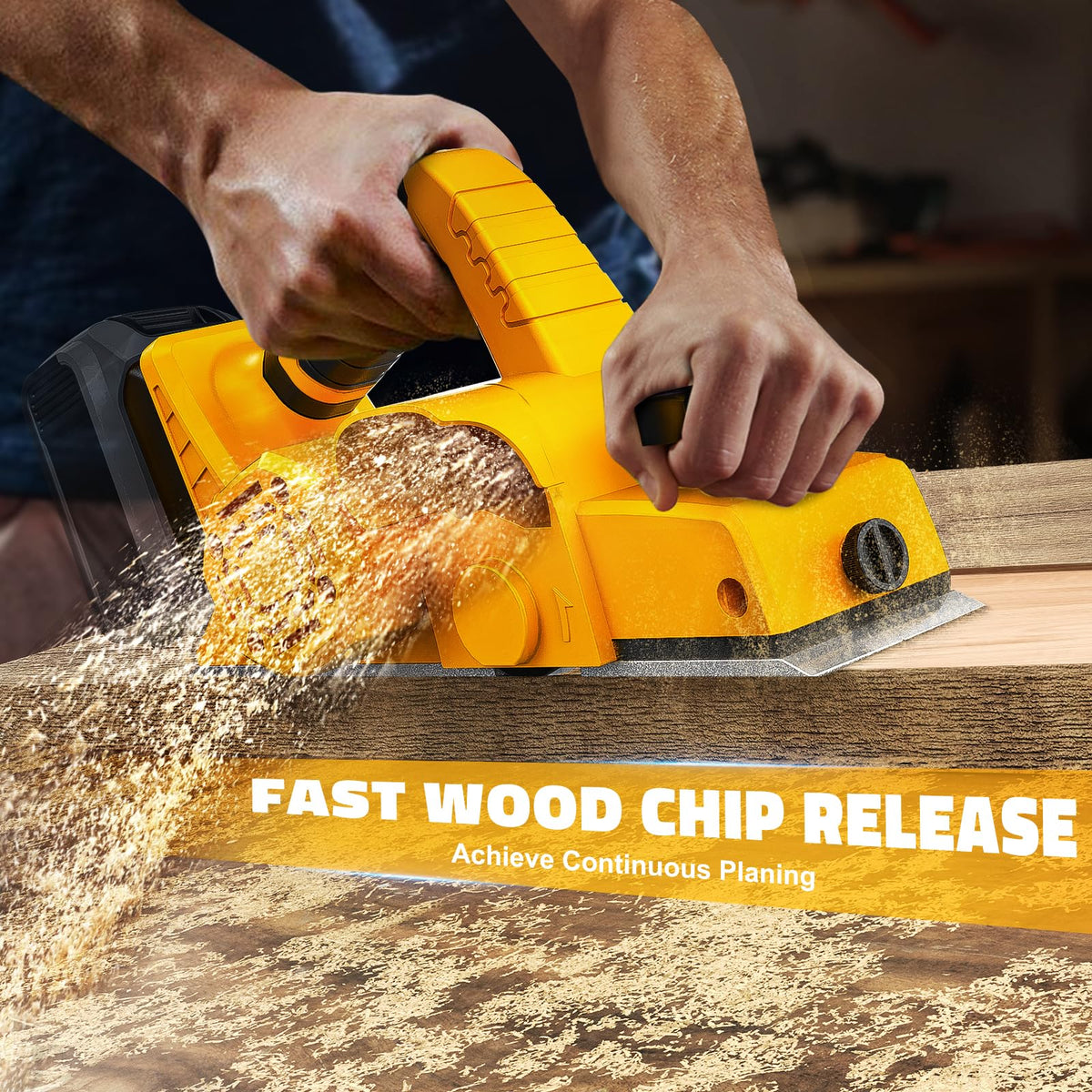 Cordless Electric Hand Planer: 3-1/4-Inch Handheld Planer Compatible w ...
