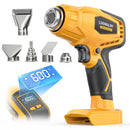 Cordless Heat Gun Compatible with Dewalt 20V Battery 260W High Power Hot Air Gun (68°F-1112°F) & Airflow Control Digital Display for Shrink Wrapping Crafting (Tool Only)-1