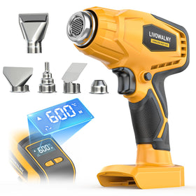 Cordless Heat Gun Compatible with Dewalt 20V Battery 260W High Power Hot Air Gun (68°F-1112°F) & Airflow Control Digital Display for Shrink Wrapping Crafting (Tool Only)
