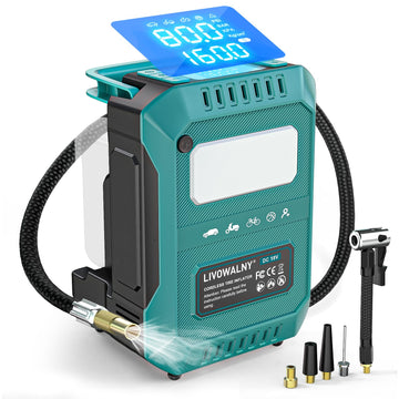 Tire Inflator Air Compressor Compatible with Makita 18V Battery, Cordless Bike Pump 160 PSI Car Air Pump with Deflation & LED Lights & Digital LED Display (No Battery)