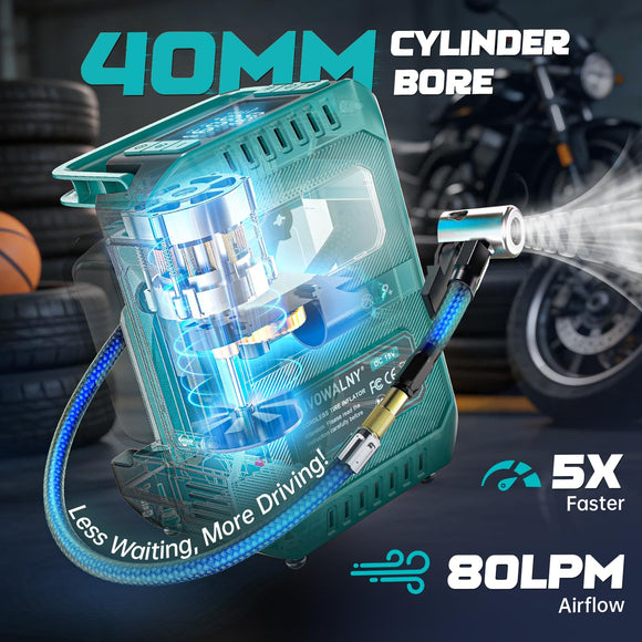 Tire Inflator Air Compressor Compatible with Makita 18V Battery, Cordless Bike Pump 160 PSI Car Air Pump with Deflation & LED Lights & Digital LED Display (No Battery)