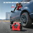 3X Faster Cordless Tire Inflator Air Compressor Pump Compatible With Milwaukee 18V Battery, LIVOWALNY 160PSI 12V DC/18V DC with Pressure Gauge & Deflator for Car, Air Mattresses (Tool Only)-5