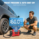 3X Faster Cordless Tire Inflator Air Compressor Pump Compatible With Milwaukee 18V Battery, LIVOWALNY 160PSI 12V DC/18V DC with Pressure Gauge & Deflator for Car, Air Mattresses (Tool Only)-6