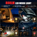 LIVOWALNY 350W Portable Power Inverter Compatible with Milwaukee 18V Battery(Tool Only), Compact Station: 2x70W USB-C PD, AC, USB-A, 12V DC,800lm LED & Display–Camping, Jobsite, Road Trip, Emergency-6