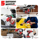 Cordless Heat Gun Compatible with Milwaukee 18V Battery 600℃ High Power Hot Air Gun (68°F-1112°F) & Airflow Control Digital Display (Tool Only)-10