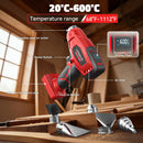 Cordless Heat Gun Compatible with Milwaukee 18V Battery 600℃ High Power Hot Air Gun (68°F-1112°F) & Airflow Control Digital Display (Tool Only)-5
