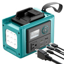 LIVOWALNY 350W Portable Power Inverter Compatible with Makita 18V Battery (Tool Only), Compact Station: 2x70W USB-C PD, AC, USB-A, 12V DC, 800lm LED & Display – Camping, Jobsite, Road Trip, Emergency-1