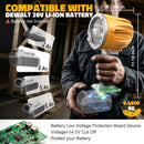 LED Work Light Compatible with DeWalt 20V Battery, Flashlight & COB Flood Light, 1500LM Ultra Bright, 2 Brightness, 4 Color Temperatures, Red Flashing Warning Light, Battery Protection (Tool Only)-5