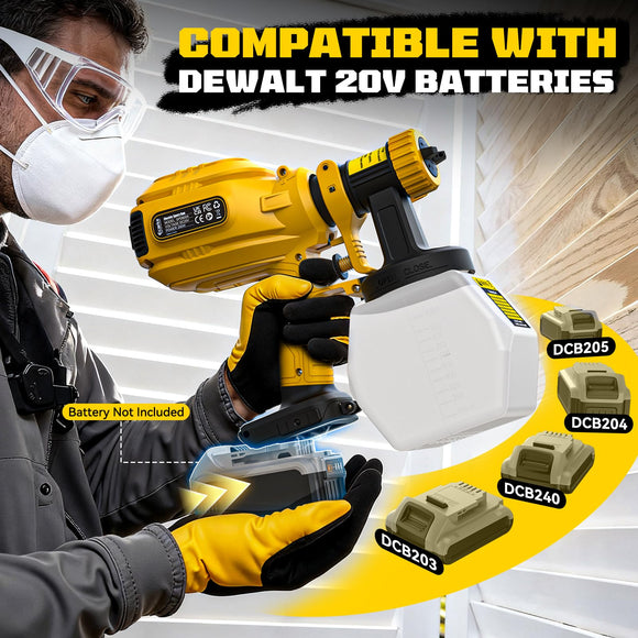 Ecarke Cordless Paint Sprayer Compatible with DeWalt 20V Battery (Tool Only)
