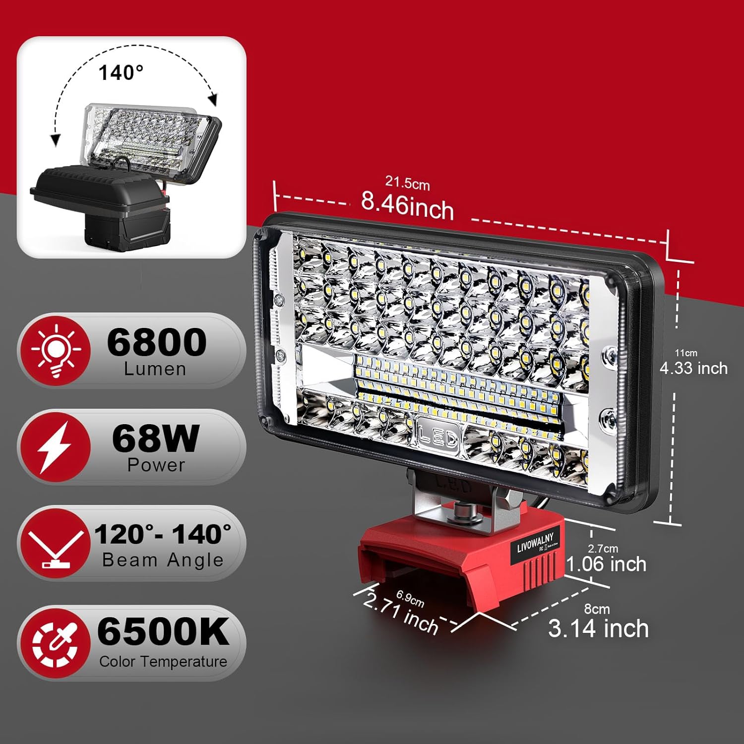 LED Garage Light | 6800LM Milwaukee Work Light for Construction