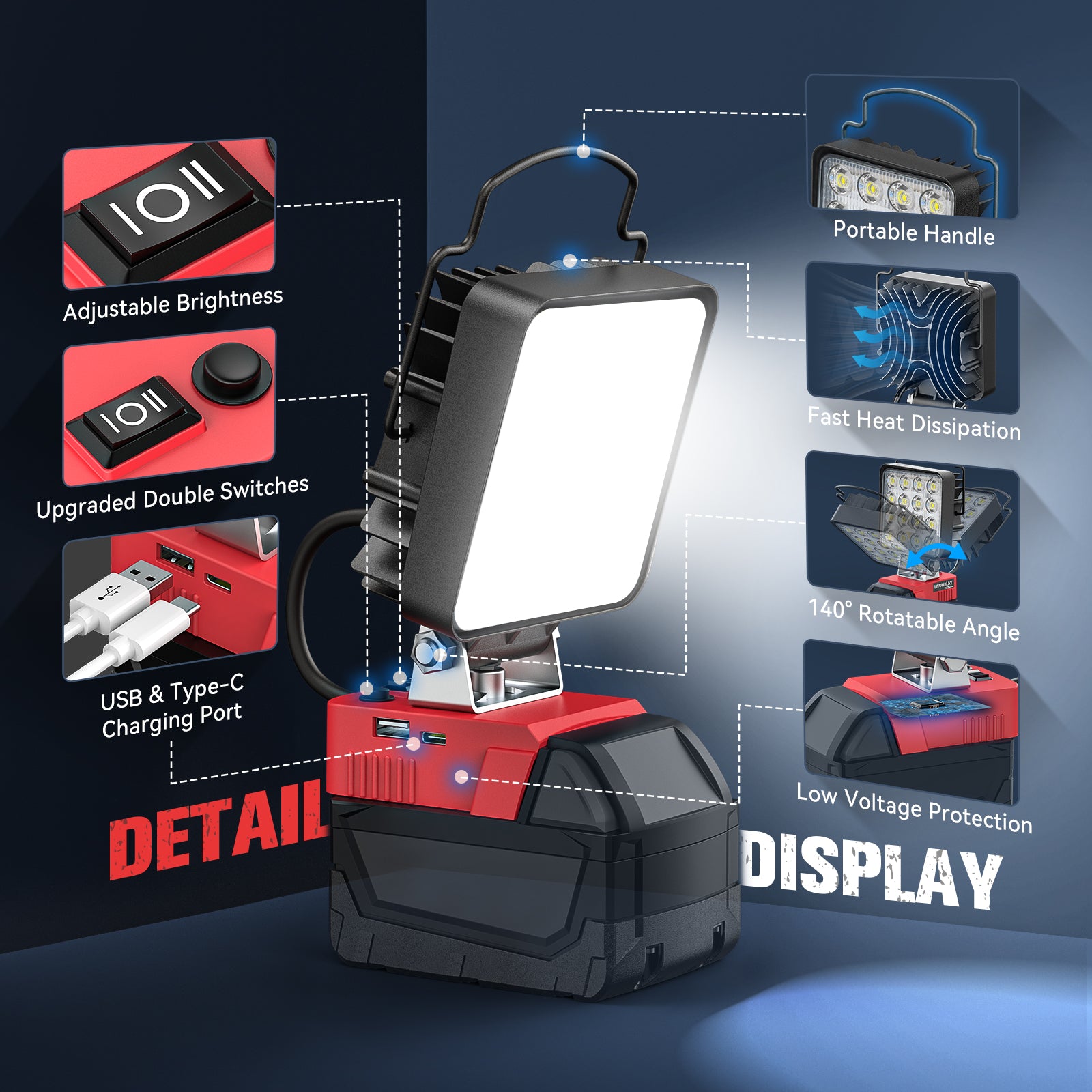 Bouwlampen | Verlichting voor de bouwplaats | Milwaukee Tool Bouwlampen | Verlichting voor de bouwplaats | Milwaukee Tool