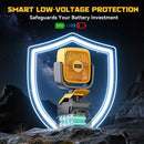 LIVOWALNY Clip Fan Compatible with Dewalt 20V Battery 4" Cordless Portable Clip-On Fan with 3 Speeds & Adjustable Angle for Camping Jobsite Tent Travel Fishing Outdoor (No Battery)-9